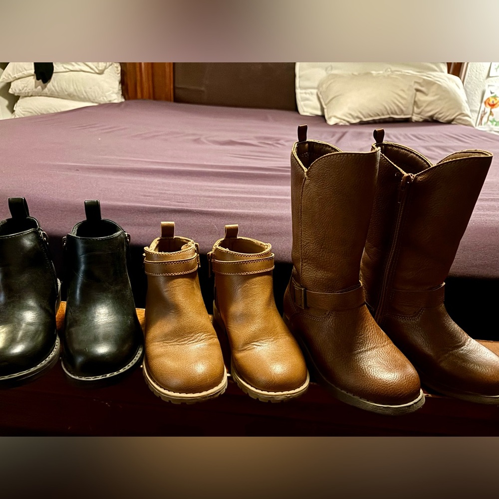 3 Pairs Toddler Boots size 10